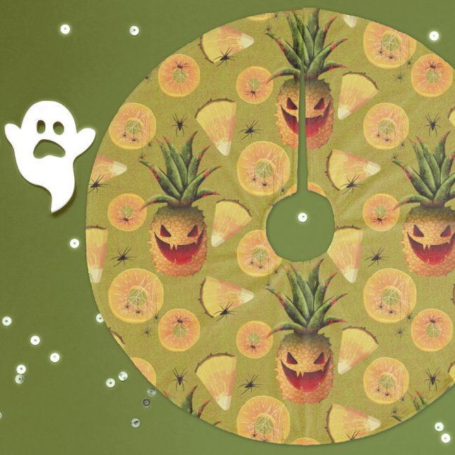 Carved Pineapples  Fleece Tree Skirt (Creator Uploaded)