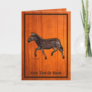 Carved Polka Dot Zebra Card