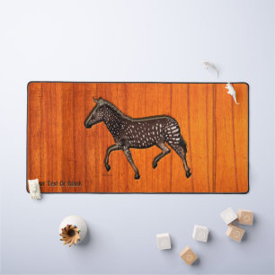 Carved Polka Dot Zebra Desk Mat