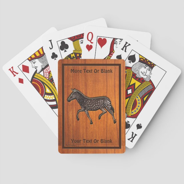 Carved Polka Dot Zebra Playing Cards (Back)