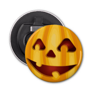 Carved pumpkin smiling Halloween design Bottle Opener