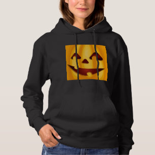 Carved pumpkin smiling Halloween design Hoodie