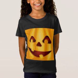 Carved pumpkin smiling Halloween design T-Shirt