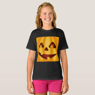 Carved pumpkin smiling Halloween design T-Shirt