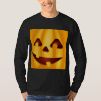 Carved pumpkin smiling Halloween design T-Shirt