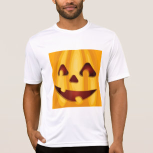Carved pumpkin smiling Halloween design T-Shirt