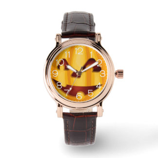 Carved pumpkin smiling Halloween design Watch