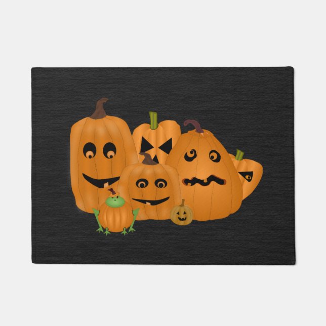 Carved Pumpkins Small Doormat (Front)