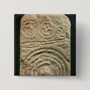 Carved Stele 15 Cm Square Badge