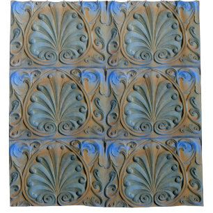 carved stone design shower curtain