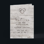 Carved Sweethearts Rustic Birch Wedding Ceremony Programme<br><div class="desc">Carved Sweethearts Rustic Birch Wood with Aged Grey & Off White Birch Tree Bark Design, and a distressed patina weathered look. This reclaimed lumber design features the couple's initials carved into the heart shape within the tree. Also, distressed typography country chic fonts, along with an elegant vintage handwriting script font....</div>
