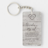 Carved Sweethearts Rustic To the Bridesmaid Quote