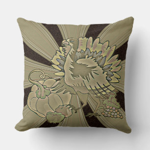 Carved Thanksgiving Turkey - Cushion
