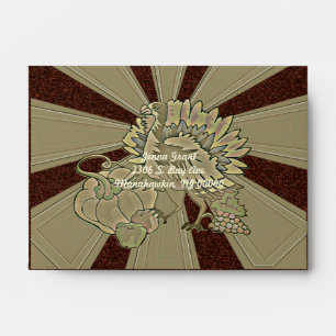Carved Thanksgiving Turkey - Envelope