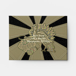 Carved Thanksgiving Turkey - Envelopes