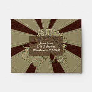 Carved Thanksgiving Turkey - Envelopes