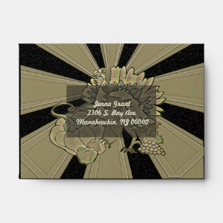 Carved Thanksgiving Turkey - Envelopes