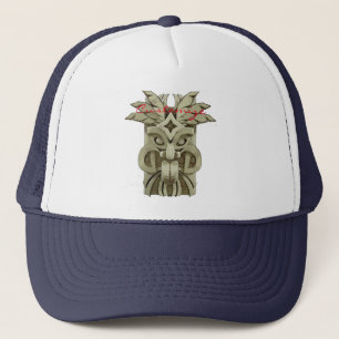 Carved Tiki Sculpture Thunder_Cove Trucker Hat