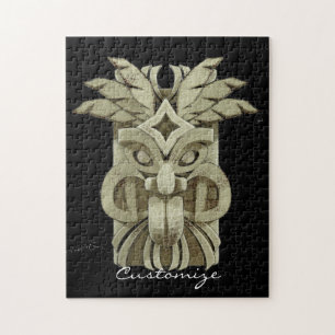 Carved Tiki Sculpture Thunder Jigsaw Puzzle