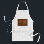 Carved Wood Chag Sameach Standard Apron<br><div class="desc">Suitable for Chanukkah or other Jewish holidays. Features a computer-generated "old wood carving" of a Magen David (Star of David),  text reading "Chag Sameach" and a floral border.</div>