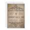 Carved Wood Country Rustic Wedding Invitation