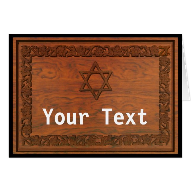 Carved Wood Star Of David (Front Horizontal)