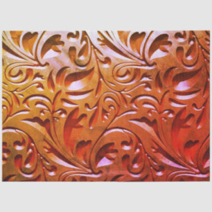 Carved wood woodgrain look elegant abstract brown tissue paper