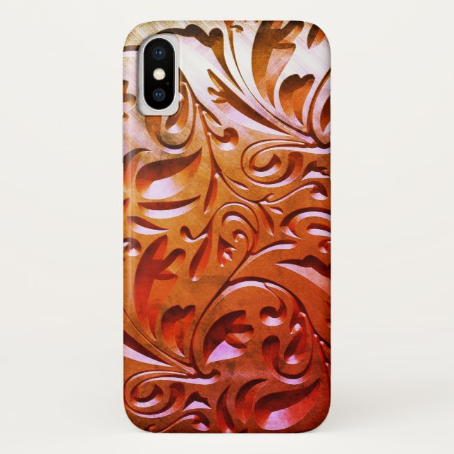 Carved wood woodgrain look elegant abstract Case-Mate iPhone case (Back)