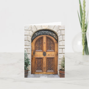 Carved Wooden Door Notecard