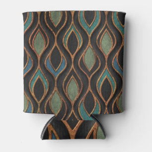 Carving Waves: Bronze Copper Texture Can Cooler
