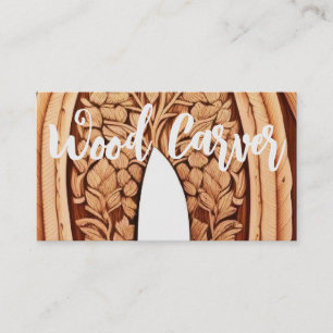 Carving Wood Carver Business Card