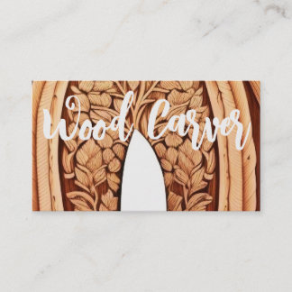 Carving Wood Carver Business Card