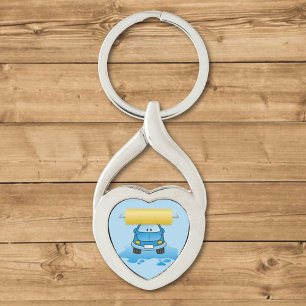 Carwash cartoon key ring