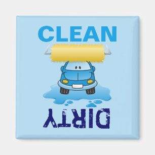 Carwash cartoon magnet