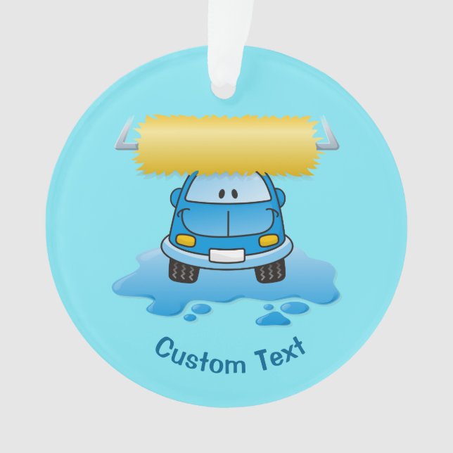 Carwash cartoon ornament (Front)