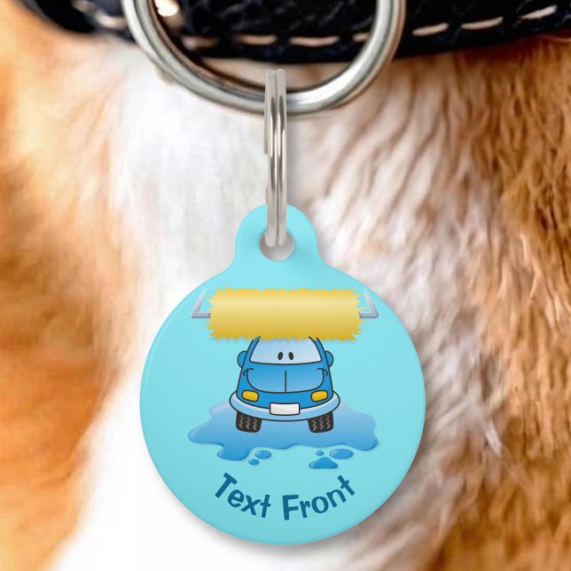 Carwash cartoon pet name tag (Creator Uploaded)