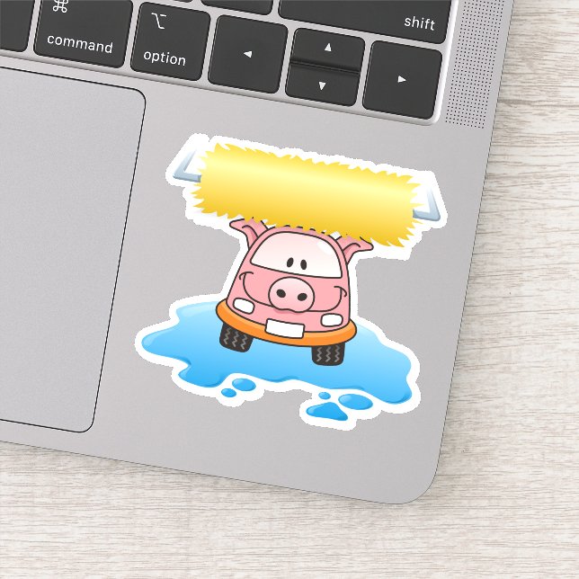 Carwash Pig Cartoon (Detail)