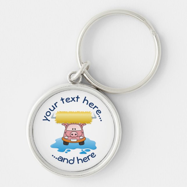 Carwash Pig Key Ring (Front)