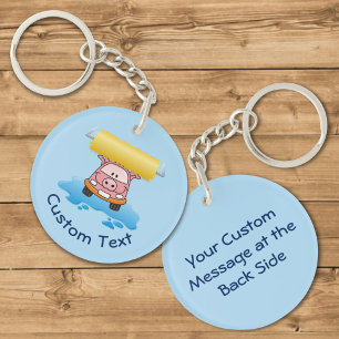 Carwash Pig Keychain