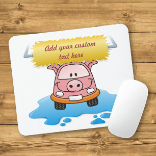 Carwash Pig Mouse Pad