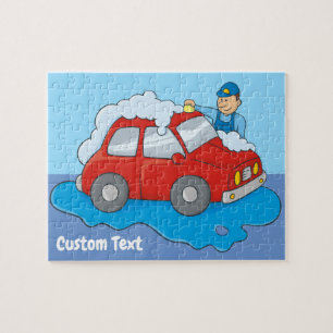 Carwashing Man Jigsaw Puzzle