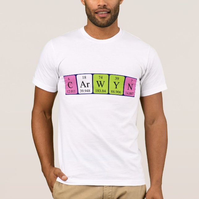 Carwyn periodic table name shirt (Front)