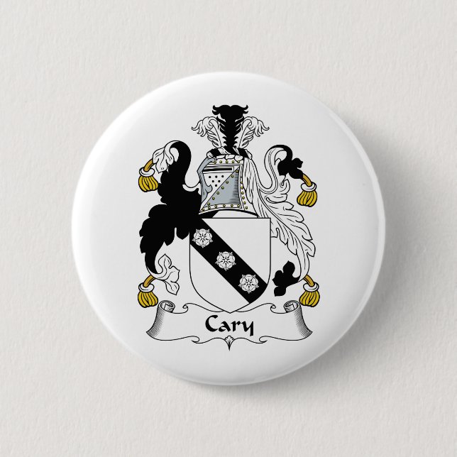 Cary Family Crest 6 Cm Round Badge (Front)