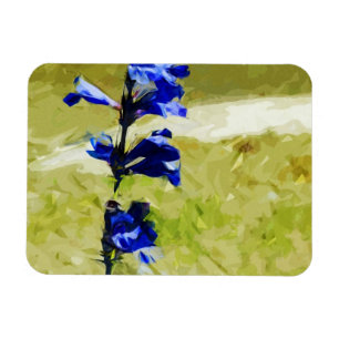 Carys Beardtongue Flower Abstract Impressionism Magnet