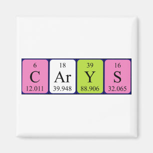 Carys periodic table name magnet