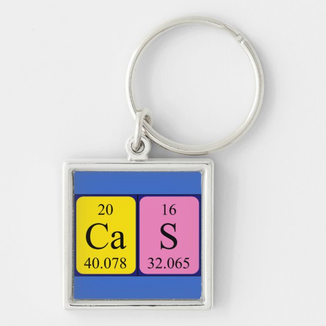 Cas periodic table name keyring (Front)