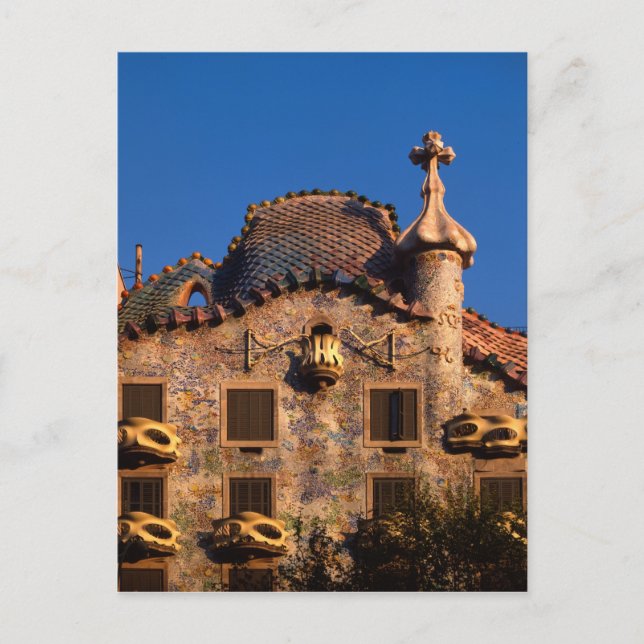 Casa Batilo, Gaudi Architecture, Barcelona, Postcard (Front)