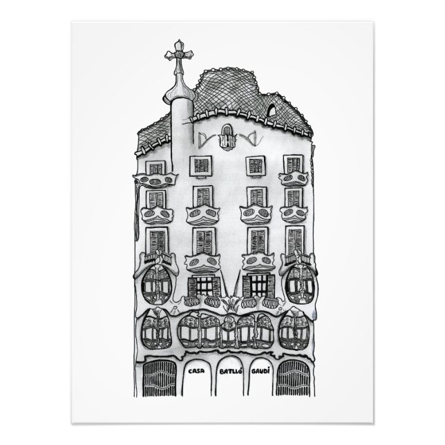 Casa Batllo Gaudi (Barcelona) Photo Print (Front)