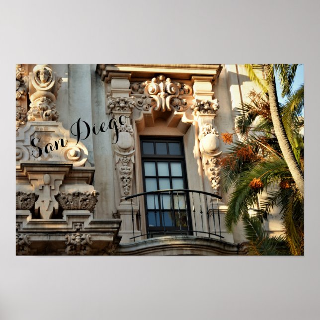 Casa del Prado, Balboa Park, San Diego, California Poster (Front)
