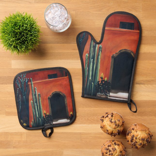 Casa en Mexico Oven Mitt & Pot Holder Set (Top Down)